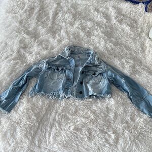 Distressed Light Blue Denim Jacket